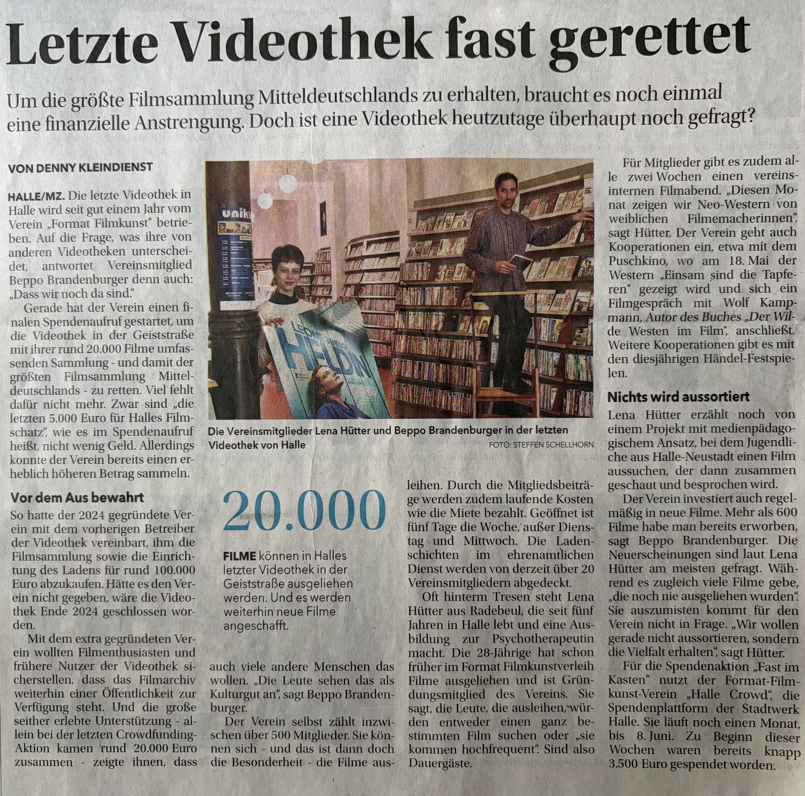 Halles letzte Videothek: Wie viel Geld für die Rettung noch fehlt